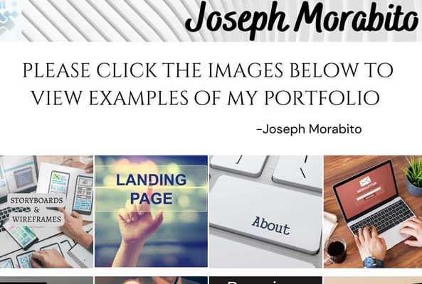 image of joseph morabito's website index page